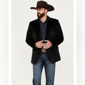 CODY JAMES Black Velvet Douglas Sport Coat Men’s 48R
